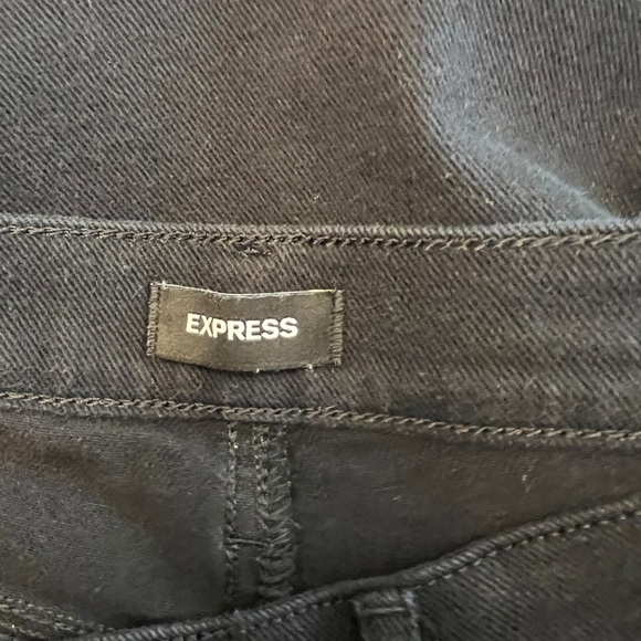 Express - High Waisted Black Straight Ankle Jeans Sz 8 L - Picture 7 of 11